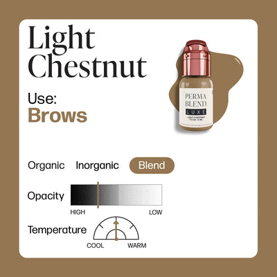 Perma Blend Luxe Light Chestnut - PMU Pigments - Mithra Tattoo Supplies Canada