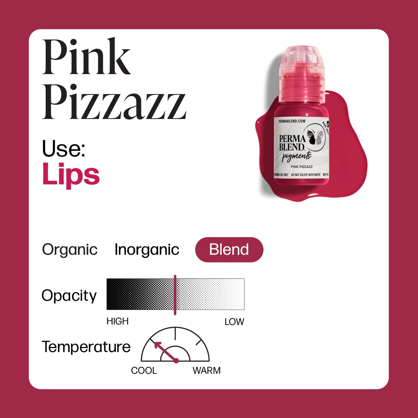 Perma Blend Pink Pizzazz - PMU Pigments - Mithra Tattoo Supplies Canada