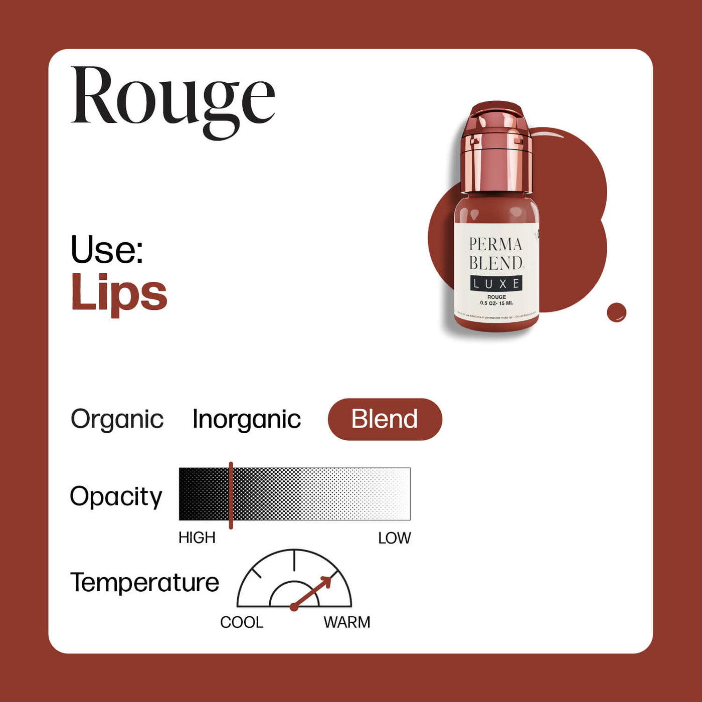 Perma Blend Luxe Rouge - PMU Pigments - Mithra Tattoo Supplies Canada