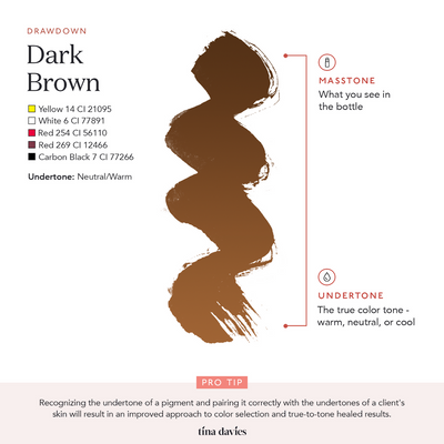 Perma Blend Tina Davies 4 Dark Brown - PMU Pigments - Mithra Tattoo Supplies Canada