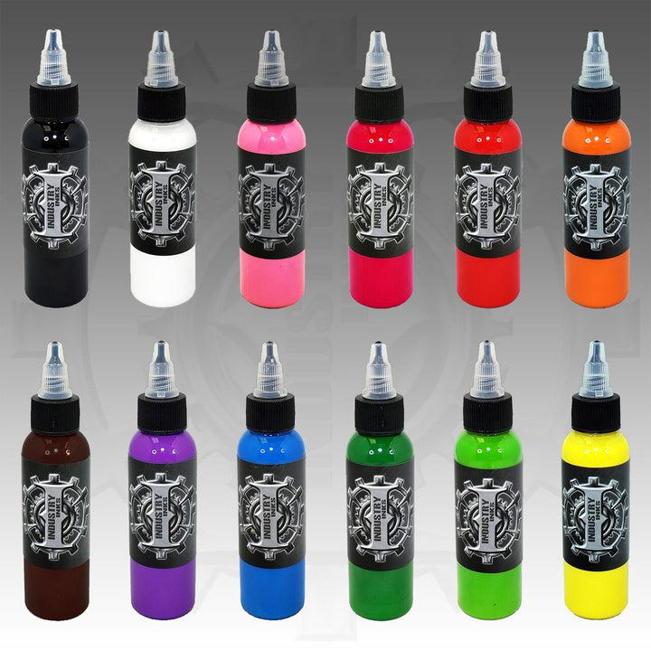 Industry Ink Basic Primary Set - Tattoo Ink - Mithra Tattoo Supplies Canada